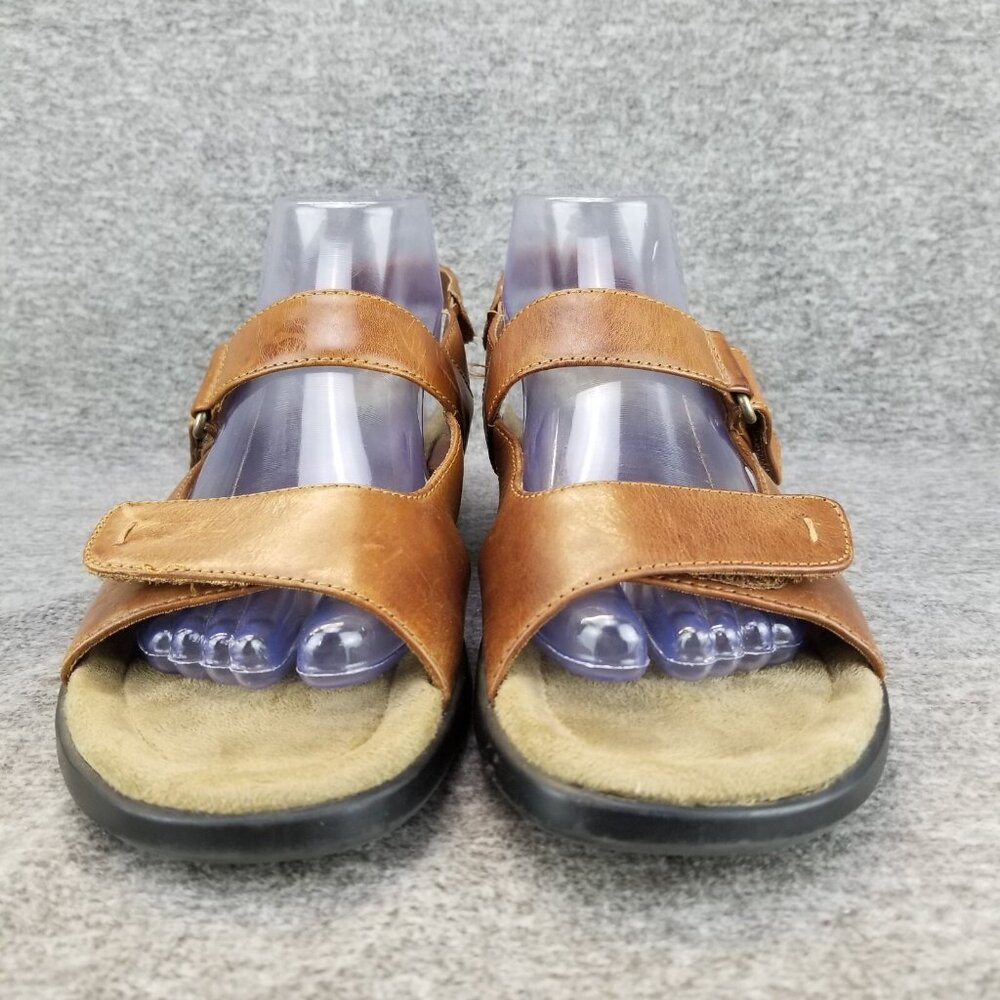 ✅Earth Shoes Juniper Brown Leather Slingback Sandals Womens 11 Wedge Heeled Shoe - Picture 5 of 10